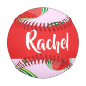 Sliced watermelon pattern on pink baseball (Vorderseite)