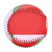 Sliced watermelon pattern on pink baseball (Vorderseite Links)