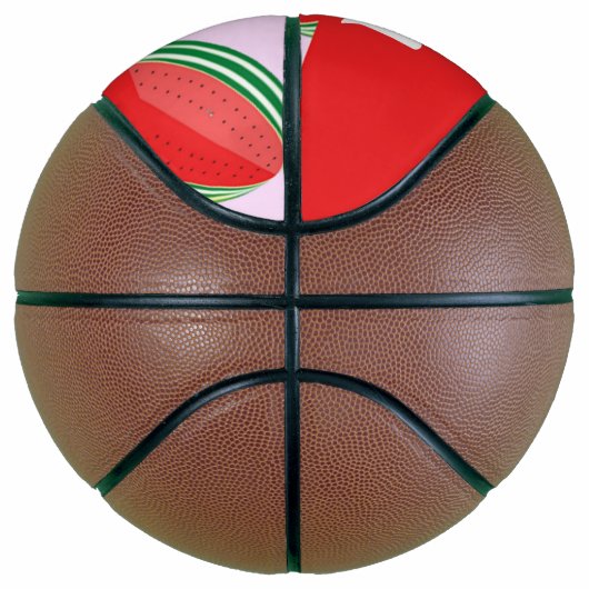 Sliced watermelon pattern on pink basketball (Rechts)