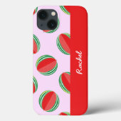 Sliced watermelon pattern on pink Case-Mate iPhone hülle (Rückseite)