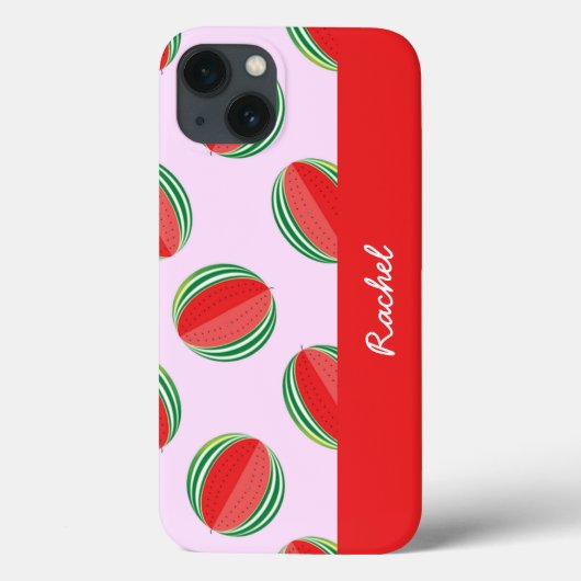 Sliced watermelon pattern on pink Case-Mate iPhone hülle (Rückseite)