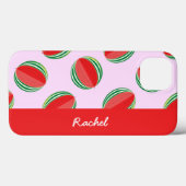 Sliced watermelon pattern on pink Case-Mate iPhone hülle (Rückseite (Horizontal))