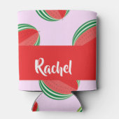 Sliced watermelon pattern on pink dosenkühler (Rückseite)