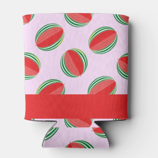 Sliced watermelon pattern on pink dosenkühler (Rückseite)