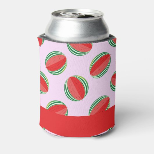 Sliced watermelon pattern on pink dosenkühler (Kanne Rückseite)