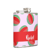 Sliced watermelon pattern on pink flachmann (Rechts)