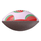 Sliced watermelon pattern on pink football (Gedreht 90)