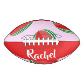 Sliced watermelon pattern on pink football (Vorderseite)