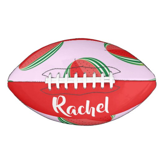 Sliced watermelon pattern on pink football (Vorderseite)