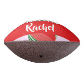 Sliced watermelon pattern on pink football (Gedreht 270)