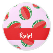 Sliced watermelon pattern on pink keramikknauf (Vorderseite)