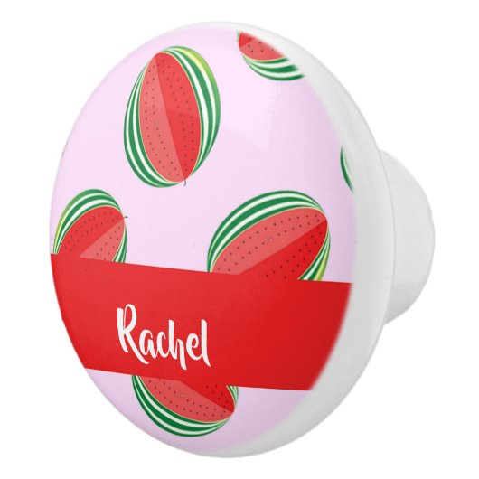 Sliced watermelon pattern on pink keramikknauf (Rechts)