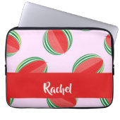 Sliced watermelon pattern on pink laptopschutzhülle (Vorderseite)
