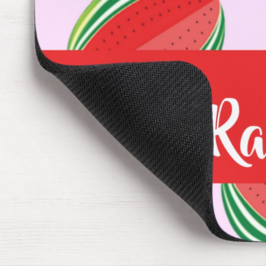 Sliced watermelon pattern on pink mousepad (Ecke)