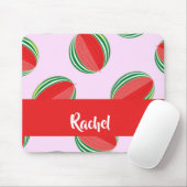 Sliced watermelon pattern on pink mousepad (Mit Mouse)