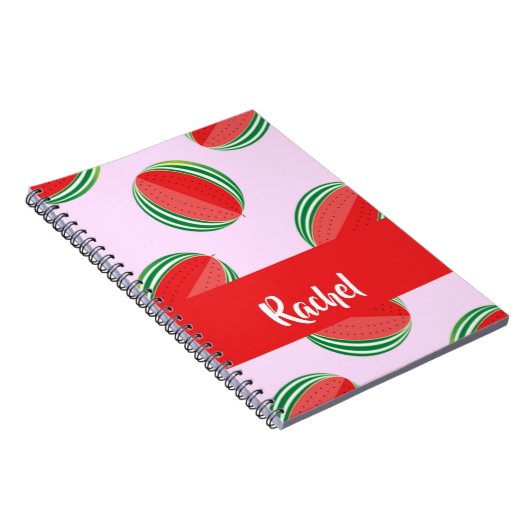 Sliced watermelon pattern on pink notizblock (Rechte Seite)