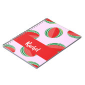 Sliced watermelon pattern on pink notizblock (Linke Seite)