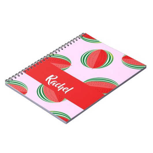 Sliced watermelon pattern on pink notizblock (Linke Seite)