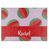Sliced watermelon pattern on pink schneidebrett (Vorderseite)
