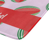 Sliced watermelon pattern on pink schneidebrett (Ecke)
