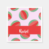 Sliced watermelon pattern on pink serviette (Vorderseite)