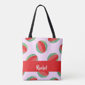 Sliced watermelon pattern on pink tasche (Rückseite)