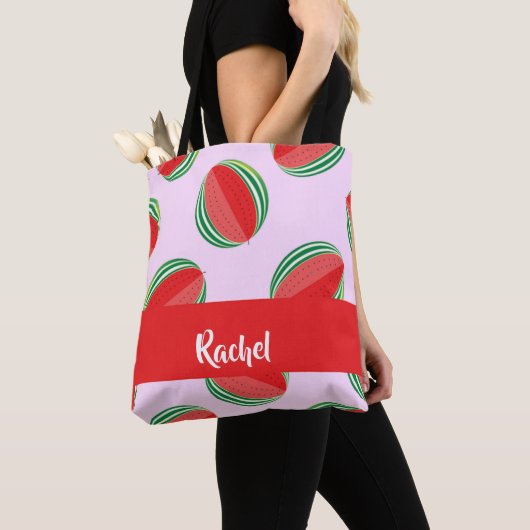 Sliced watermelon pattern on pink tasche (Von Nahem)