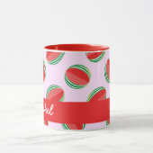 Sliced watermelon pattern on pink tasse (Zentrum)