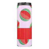 Sliced watermelon pattern on pink thermosbecher (Rückseite)