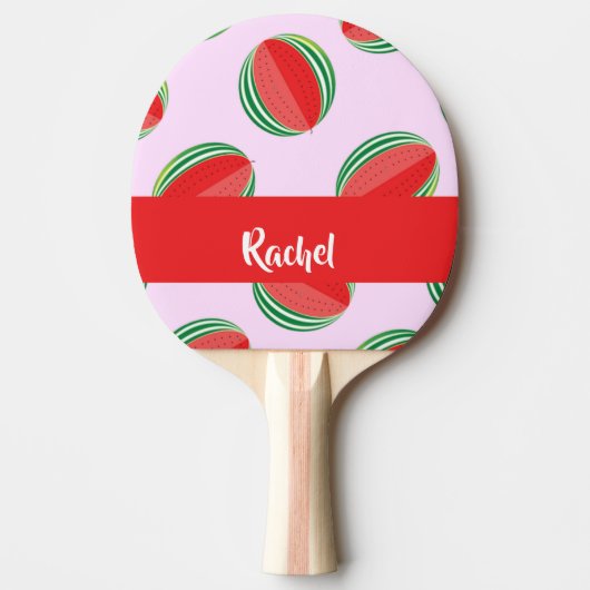Sliced watermelon pattern on pink tischtennis schläger (Vorderseite)