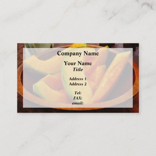 Slices Cantaloupe Visitenkarte (Vorderseite)