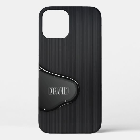 Slick Black Metallic Textur Case-Mate iPhone Hülle (Rückseite)
