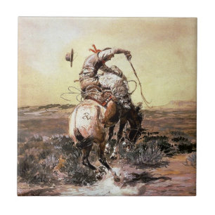 „Slick Rider“ Western Art von Charles M. Russell Fliese