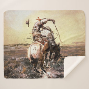 „Slick Rider“ Western Art von Charles M. Russell Sherpadecke