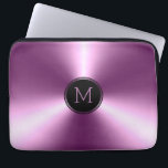 Slick Shiny Metallic Lila Stainless Steel Laptopschutzhülle<br><div class="desc">Elegantes modernes,  glänzendes lila Edelstahldesign mit individualisierbarem Monogramm.</div>