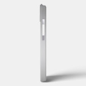 Slick Silver Gray Metallic Design Monogrammiert Case-Mate iPhone Hülle (Rückseite / Links)