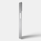 Slick Silver Gray Metallic Design Monogrammiert Case-Mate iPhone Hülle (Rückseite / Rechts)