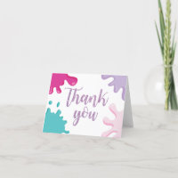 Slide Birthday Danke, dass Sie Karte rosa und lila