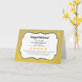 Slide Club Gold-Star-Zertifikat Karte (Gelbe Blume)