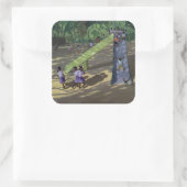 Slide Mysore 2001 Quadratischer Aufkleber (Tasche)