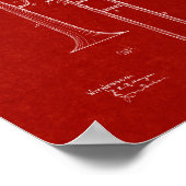 Slide-Posaune-Patent - Burgund Red Poster (Ecke)