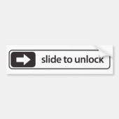 slide to unlock – auto sticker – aufkleber (Vorne)