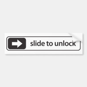 slide to unlock – auto sticker – aufkleber