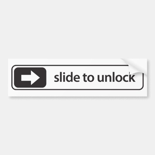 slide to unlock – auto sticker – aufkleber (Vorne)