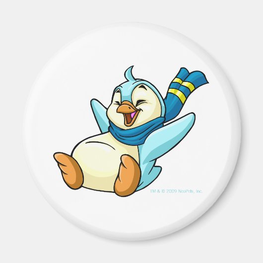 Sliding blue Bruce Magnet (Vorne)