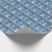 Sliding Snowman Weihnachts-Wrapping Paper Geschenkpapier (Ecke)