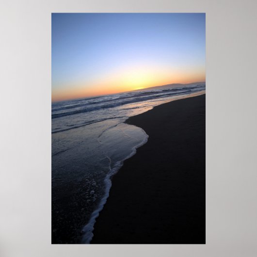 Sliding - Sunset Beach Kalifornien Poster (Vorne)