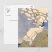 Slightly von George Barbier Postkarte (Vorne/Hinten)