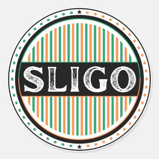 Sligo City Pride Emblem – Irish Identity Runder Aufkleber (Vorderseite)