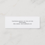 Slim Architect Moderne einfache Minimal-Visitenkar Mini Visitenkarte (Rückseite)